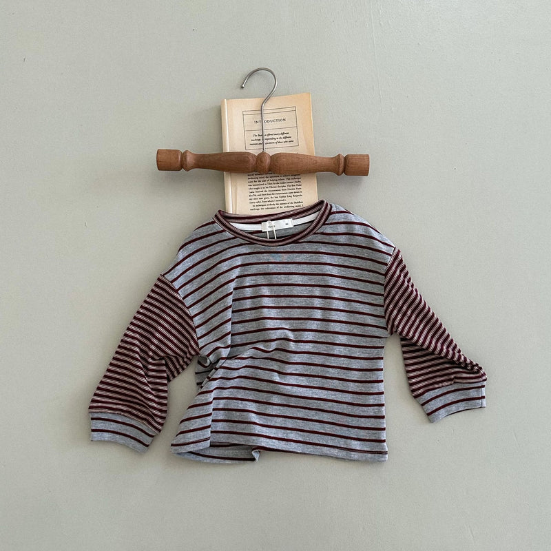 Toddler Wide Thin Stripes Casual Sweatshirt