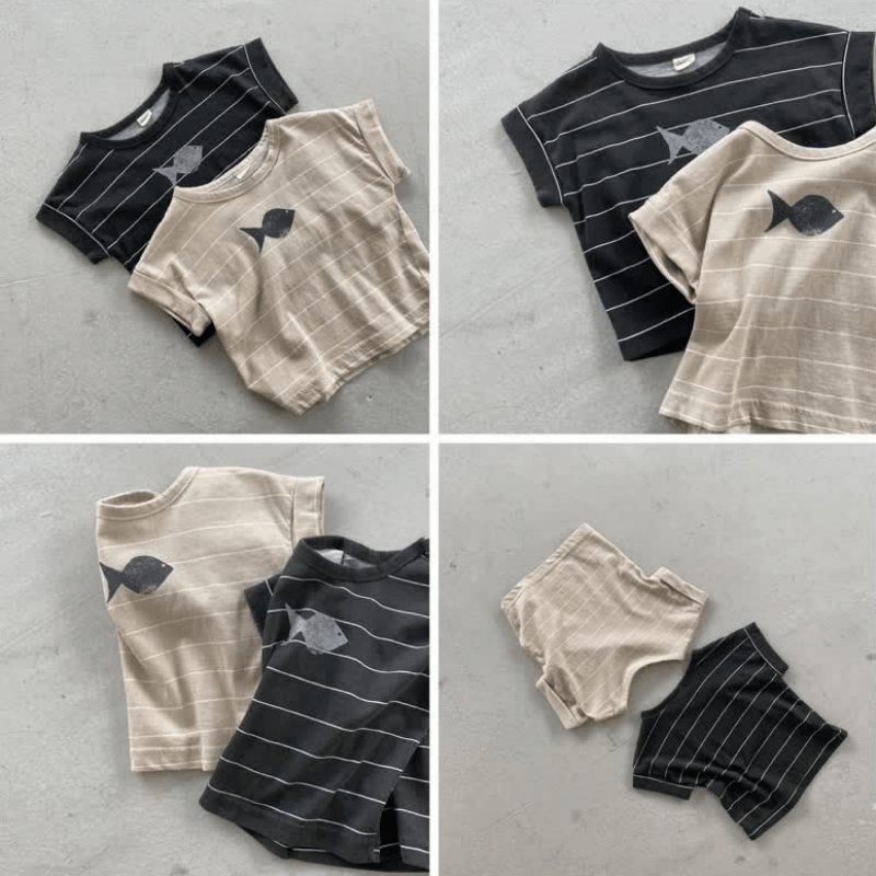 Baby Toddler Striped Fish T-shirt