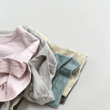 Toddler Solid Color Crew Neck Casual Tee