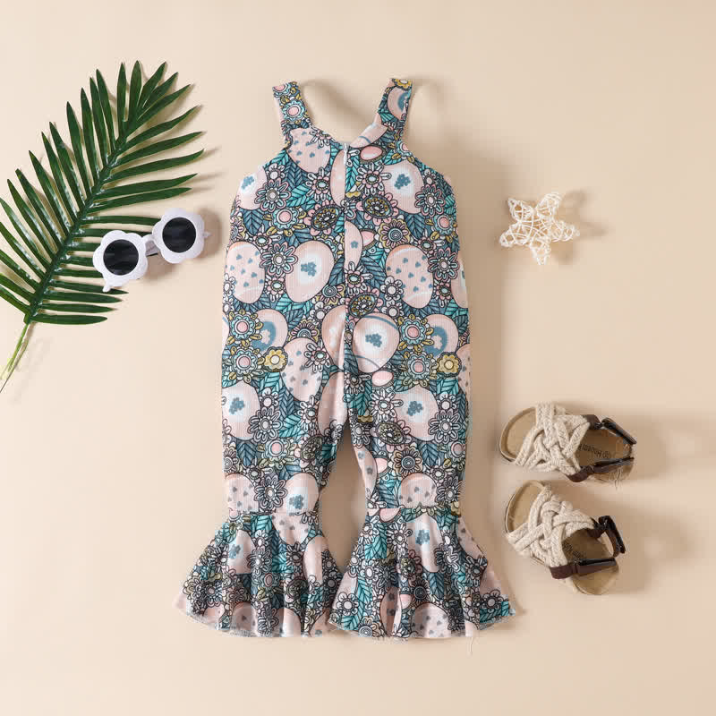 Toddler Girls Easter Flared Jumpsuit