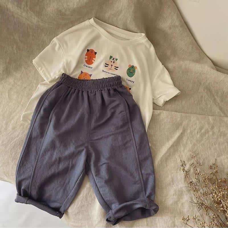Toddler Boy Solid Color Multicolor Loose Pants
