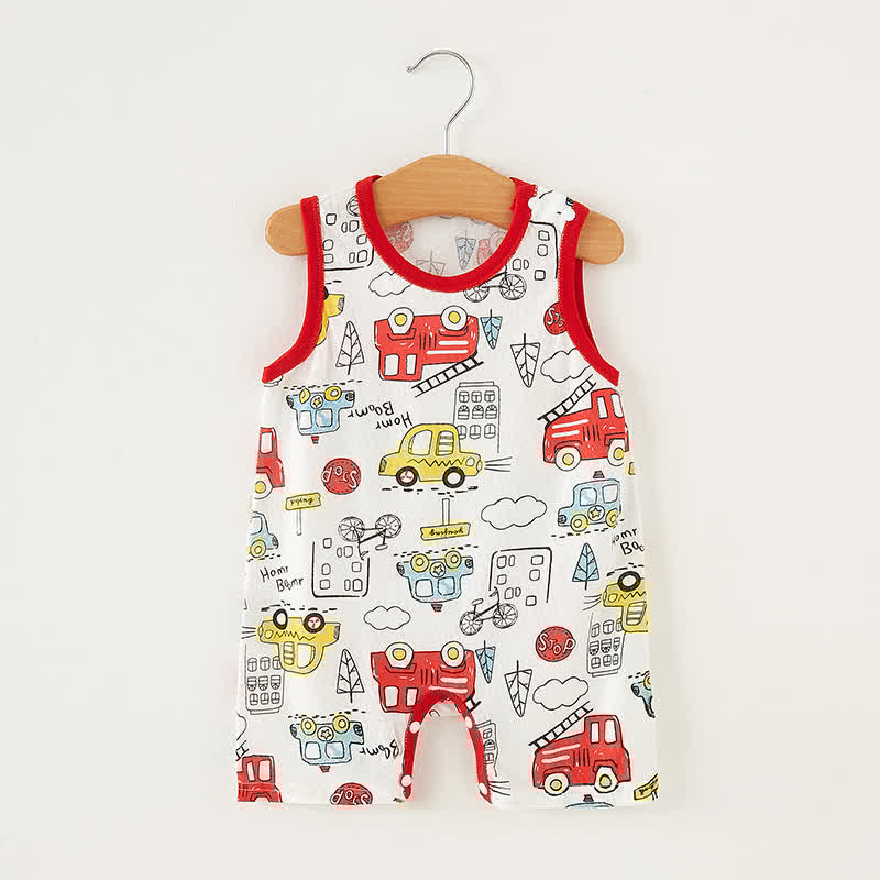Baby Cars Super Thin Sleeveless Romper