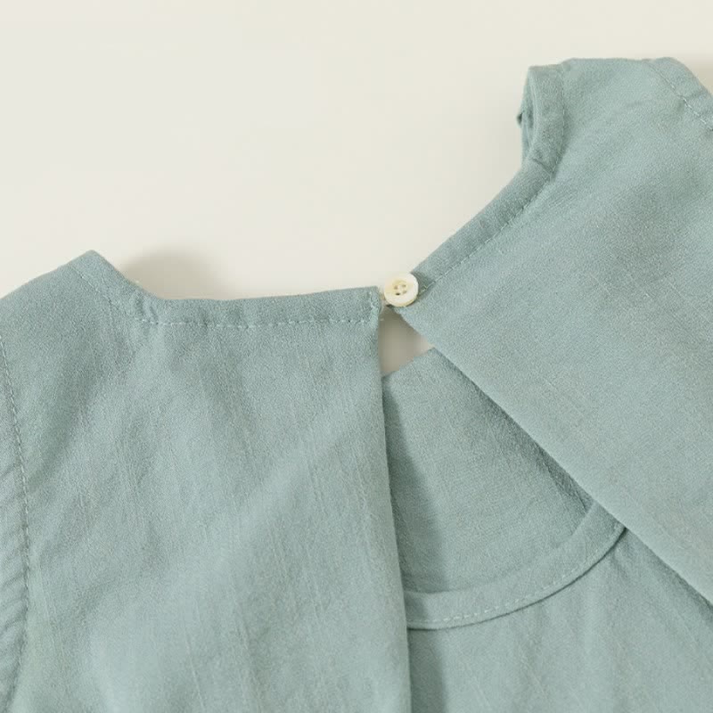 Toddler Girl Solid Color A Line Loose Dress