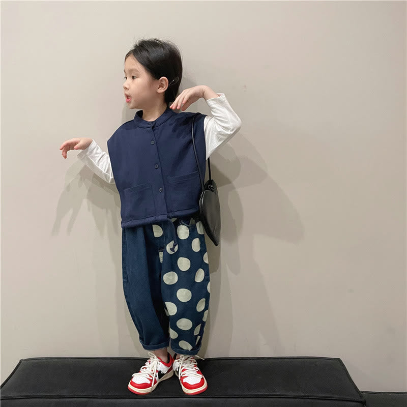 Toddler Dots Denim Pants