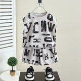 Toddler Boy Letters Tank Top and Shorts Set