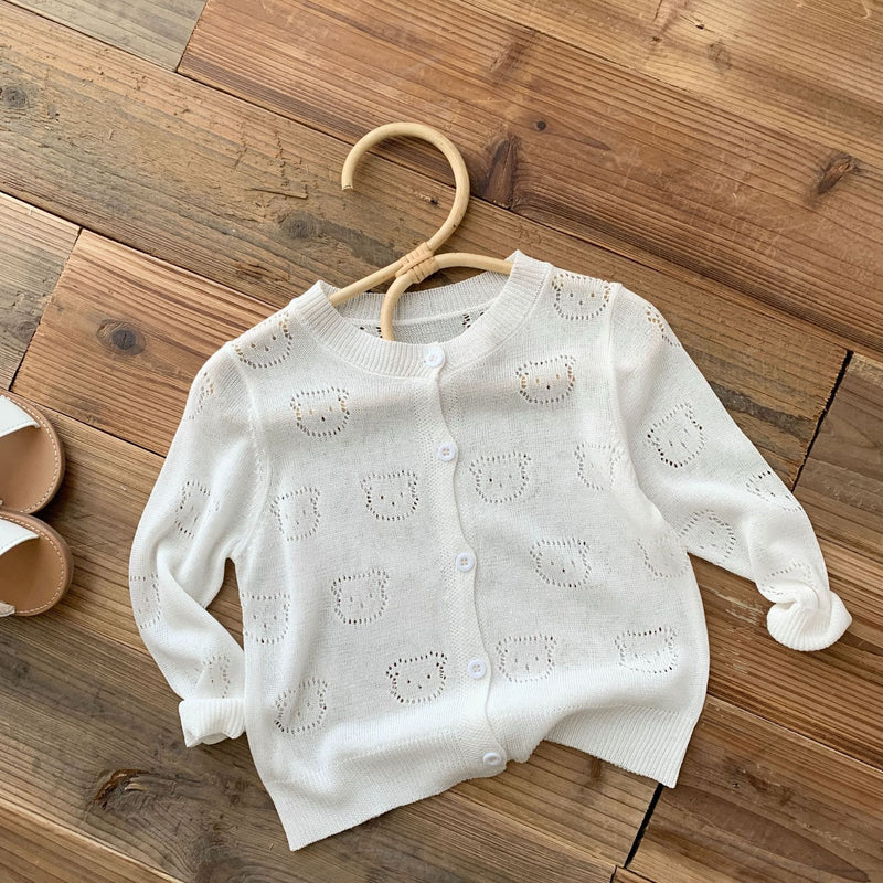 Toddler Bear Knitted Button Cardigan