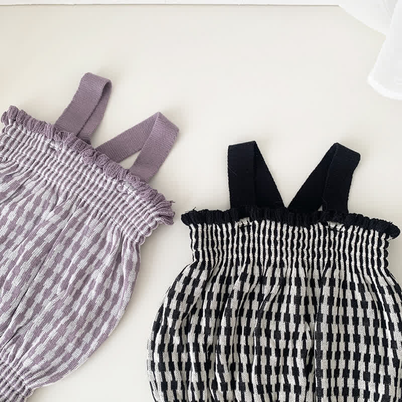 Toddler Girl Plaid Knitted Camisole