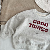 GOOD THINGS Toddler Smile Grey Sweatshirt