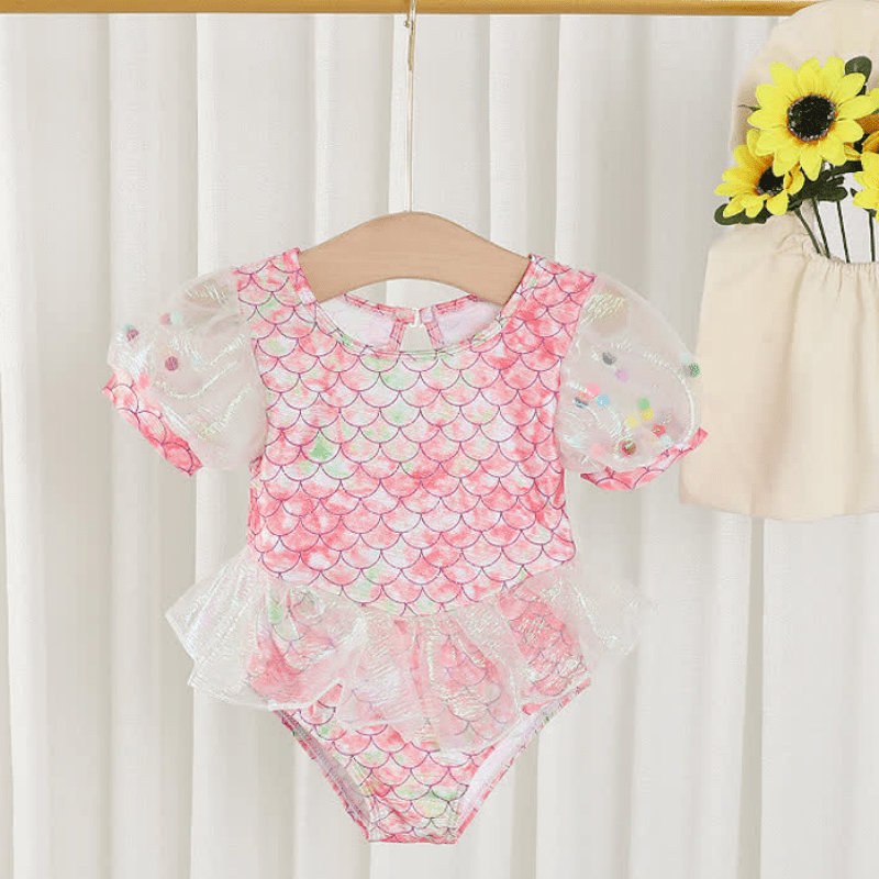 Toddler Girl Fish Scales Swimsuit One Piece