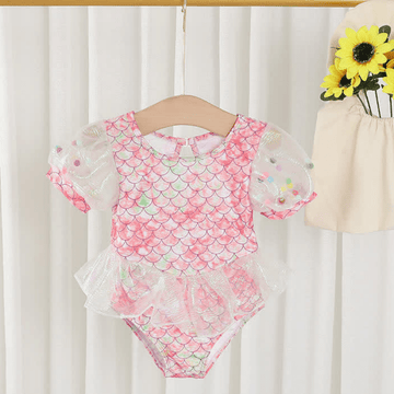 Toddler Girl Fish Scales Swimsuit One Piece