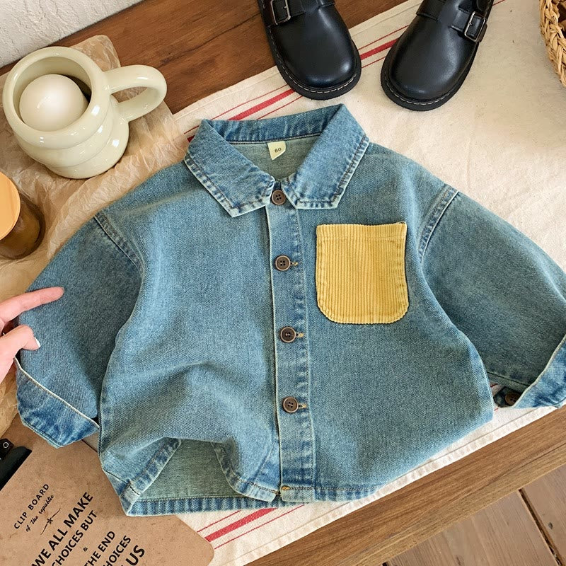 Toddler Boy Denim Pocket Shirt