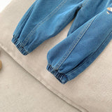Baby Bear Embroidered Denim Pants