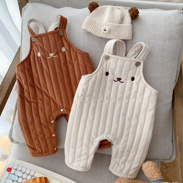 Baby Bear Lovely Fleece Lined Warm Overalls