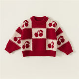 Toddler Red Cherry Knitted Sweater