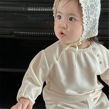 Baby Simple Solid Color Casual Set