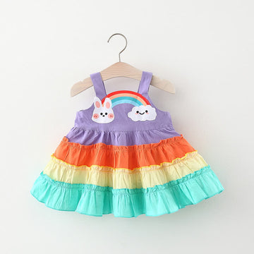 Baby Bunny Rainbow Sleeveless Dress