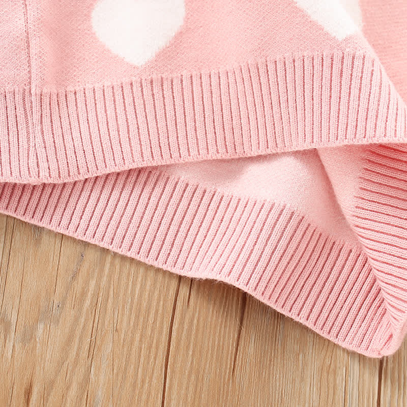 Toddler Girl Heart Sweater and Skirts Set