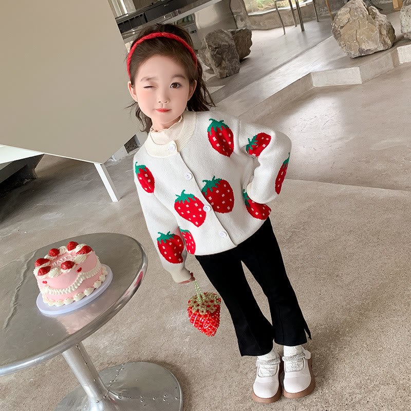 Toddler Girl Strawberry Sweet Cardigan
