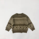 Toddler Design Jacquard Retro Style Knitted Sweater