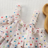 Toddler Girl Dot Camisole and Denim Shorts Set