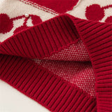 Toddler Red Cherry Knitted Sweater