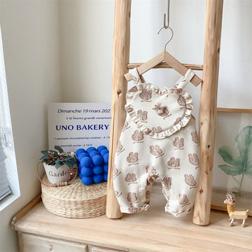Baby Graffiti Bunny Heart Lovely Knitted Overalls