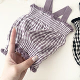 Toddler Girl Plaid Knitted Camisole