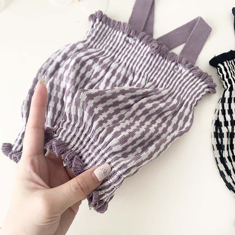 Toddler Girl Plaid Knitted Camisole
