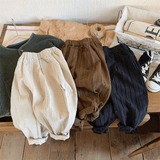 Toddler Boy Solid Color Linen Casual Pants