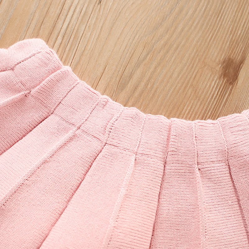 Toddler Girl Heart Sweater and Skirts Set