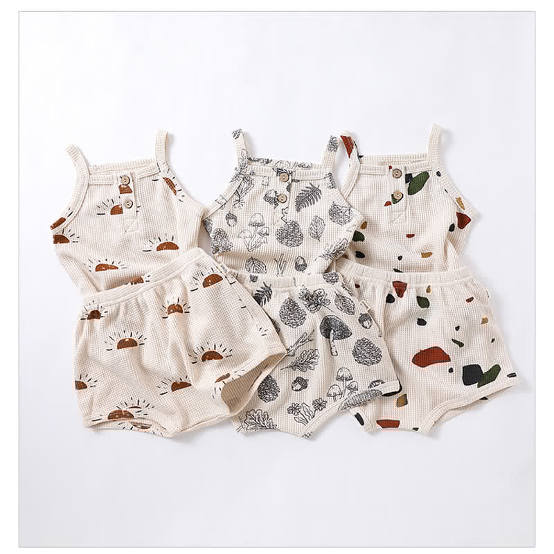 Baby Camisole and Elastic Waist Shorts Set