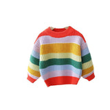 Toddler Rainbow Striped Sweater
