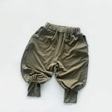 Toddler Boy Retro Solid Color Loose Pants