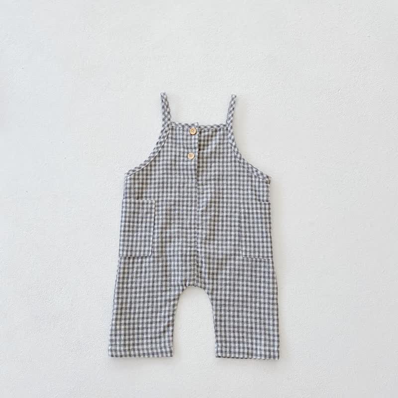 Baby Plaid Sling Romper