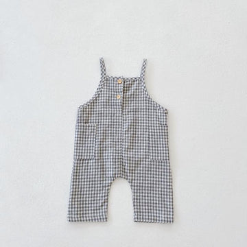 Baby Plaid Sling Romper