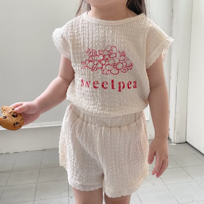 SWEET PEA Toddler Girl Tank Top and Shorts Set