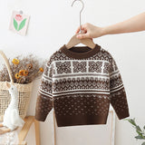 Toddler Vintage Knitted Jacquard Design Sweater