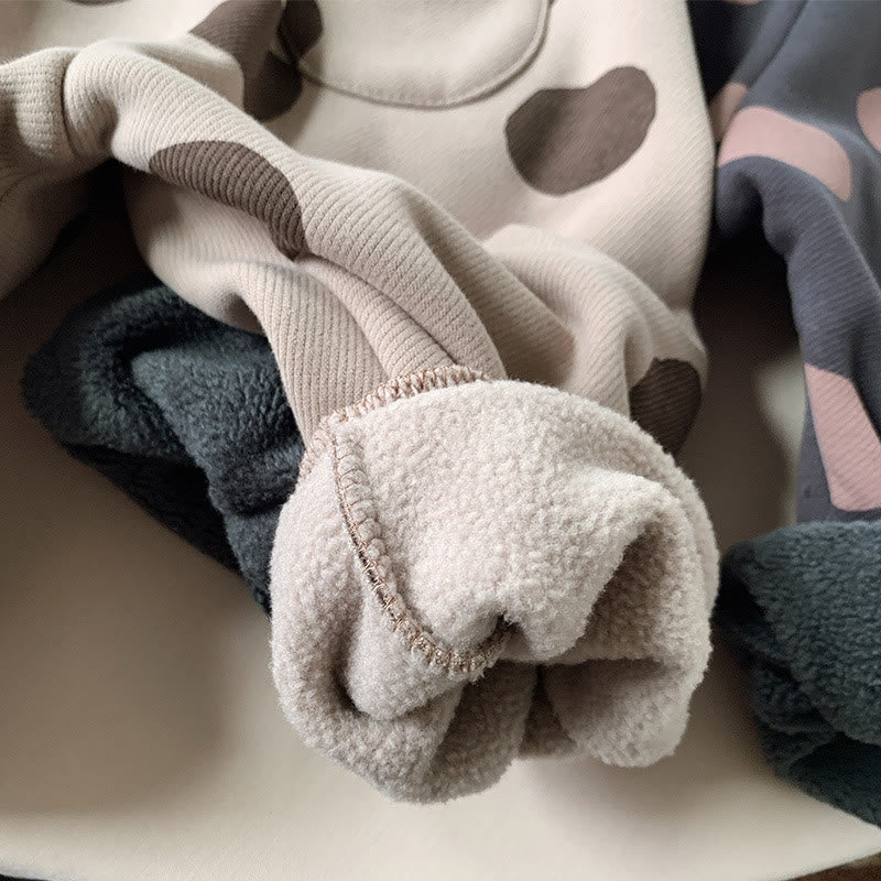 Toddler Girl Dots Fleece Lined Jogger Pants