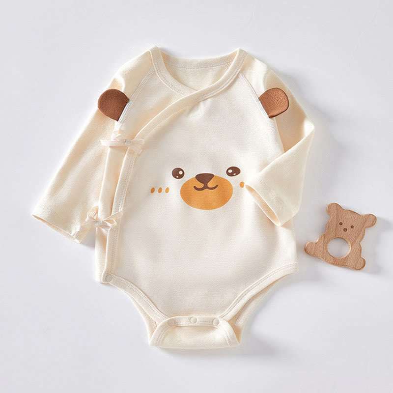 Baby Bear Print Kimono Bodysuit