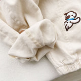 Toddler Embroidered Bear Dog Casual Pants