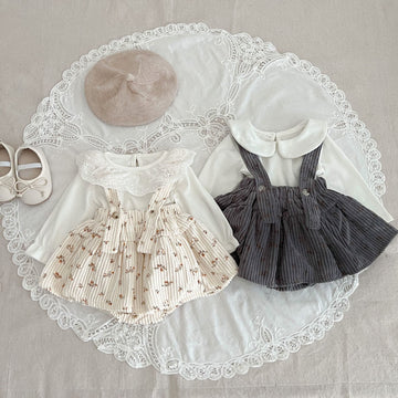Baby Girl Corduroy Skirted Overalls