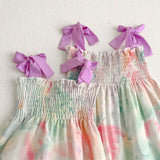 Baby Flowers Camisole Bodysuit with Sister Dress