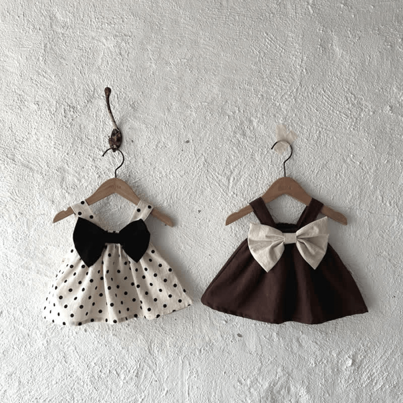 Baby Dot Bowknot Camisole and Shorts Set