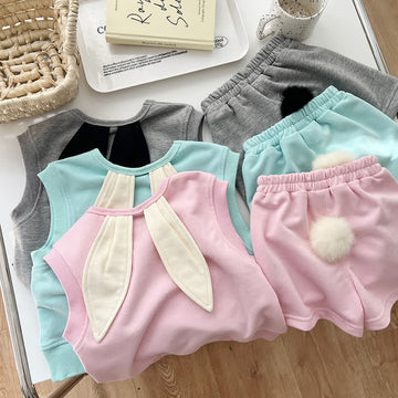 Baby Bunny Ears Tank Top and Shorts Set