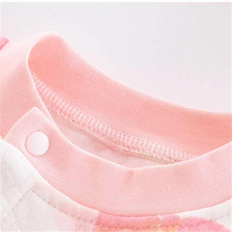 Baby Girl Strawberry Bow Pink Romper