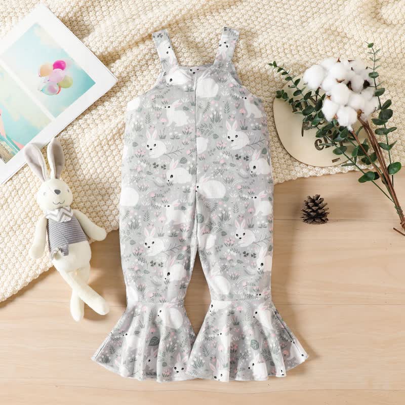 Toddler Girls Easter Flared Jumpsuit