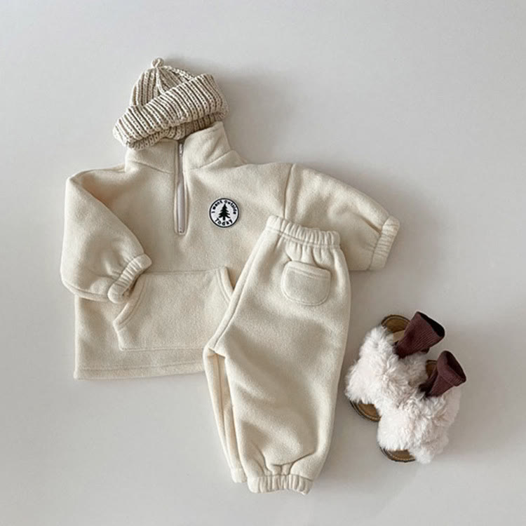 I WANT OUTSIDE TODAY Baby Polar Fleece Pullover & Pants Set