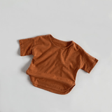 Toddler Boy Retro Solid Color T-Shirt