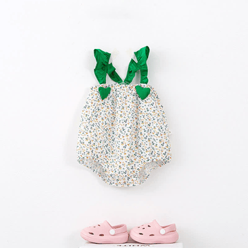 Baby Florals Heart Strap Bodysuit