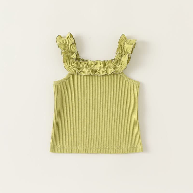 Toddler Girl Ruffled Solid Color Camisole